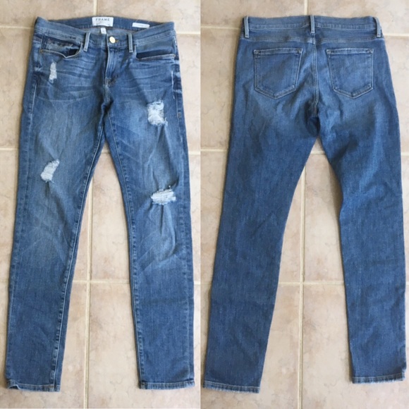 Frame Denim Le Garçon Jeans LGJ6540 Dunnmore Size 25 - Picture 4 of 8